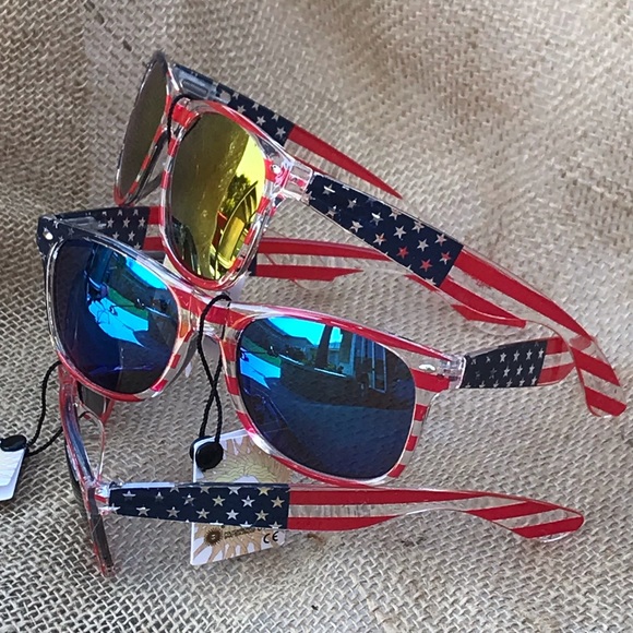 (3 Pairs) USA Stars and Stripes Party Sunglasses - Picture 4 of 4